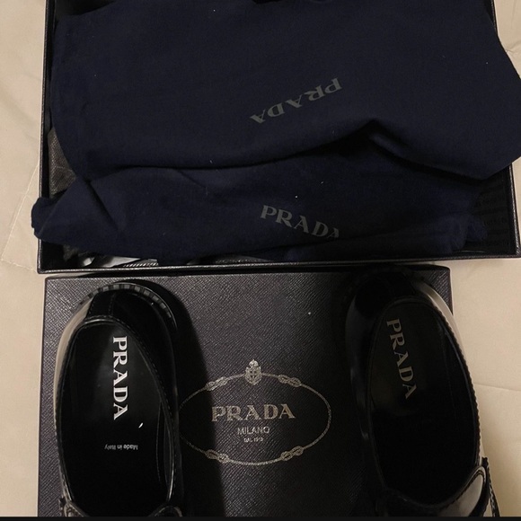 prada chocolate loafers men size 11.5 - Picture 2 of 3